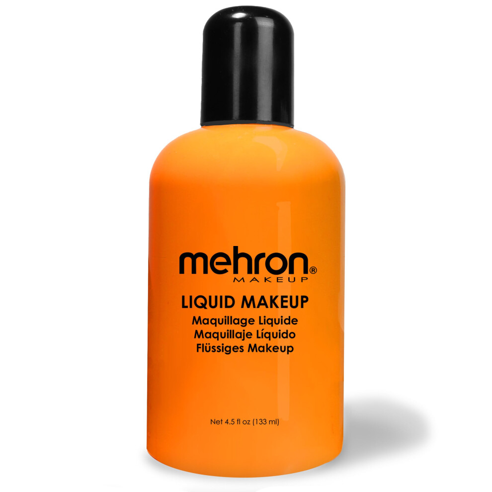 Mehron Makeup Liquid Makeup | Face Paint and Body Paint Perfect for Halloween  Cosplay I Air Brush Compatible Body Paint 4.5 oz (133 ml) (Or