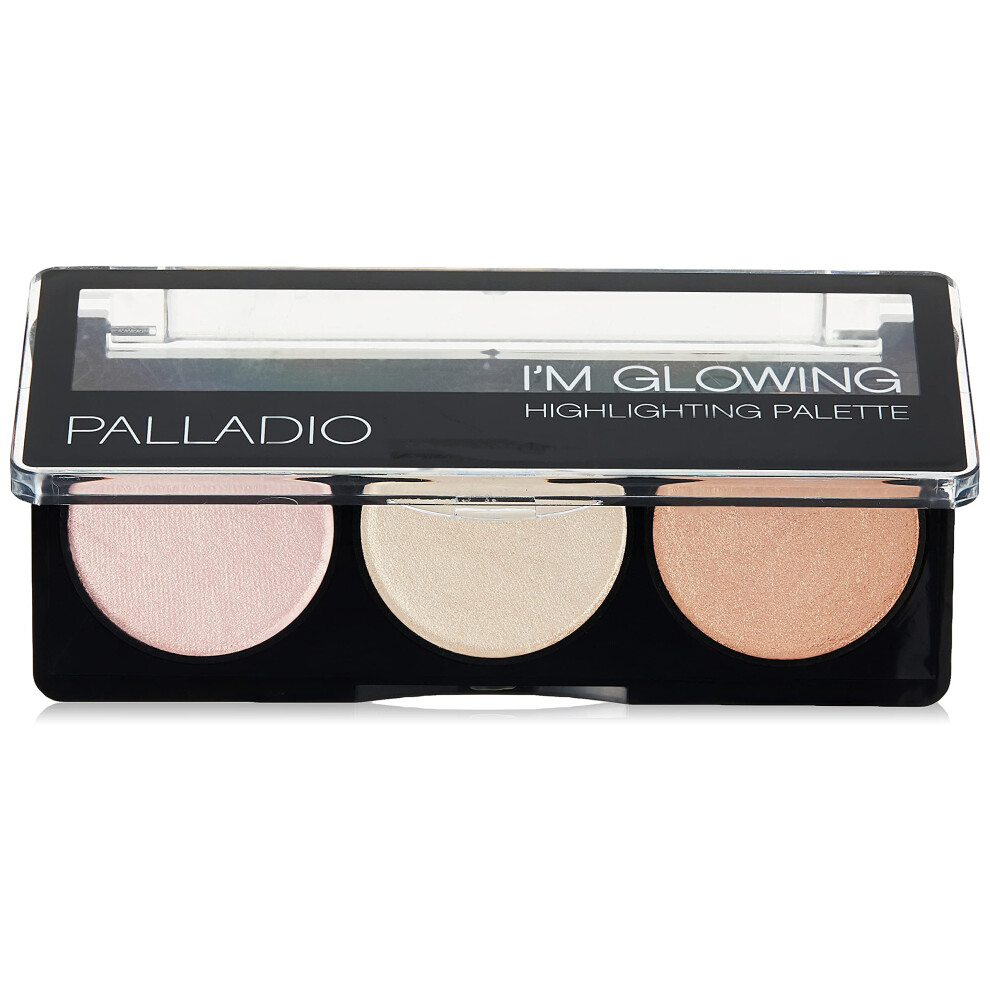 Palladio I'm Glowing Illuminating Highlighting Palette Glow Bronzer Puder Make-Up-Set Hochpigmentierte Schimmernde Farben-image