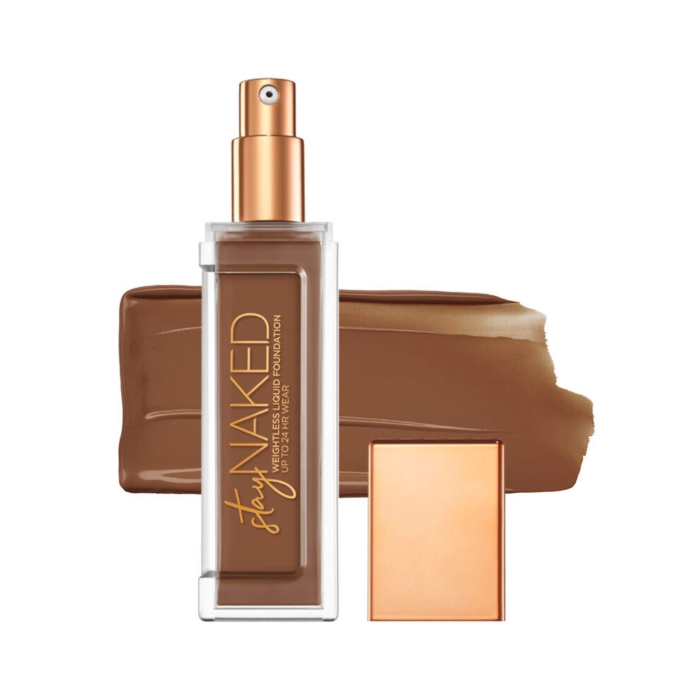 Urban Decay Stay Naked Weightless Liquid Foundation (71WY - Dark Warm - Golden Undertone)  Waterproof Face Makeup  Buildable Medium Coverage