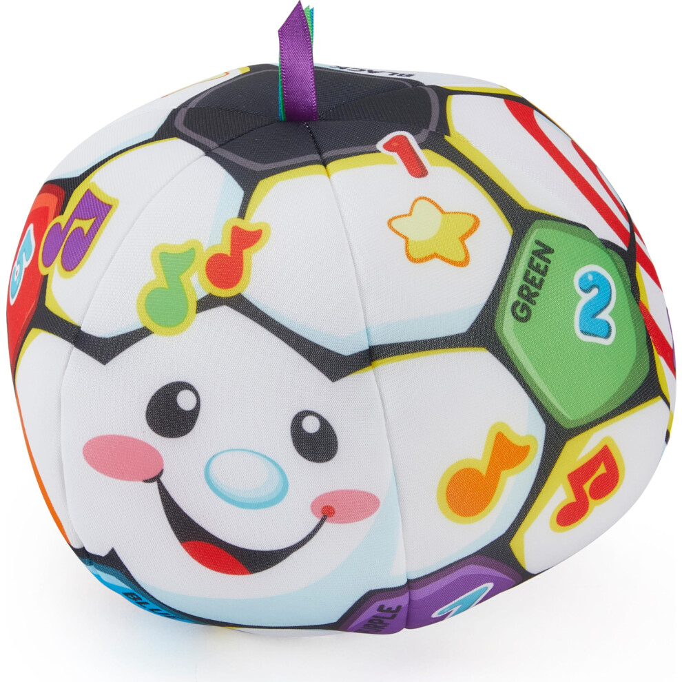 Fisher-Price Baby to Toddler Toy Laugh & Learn Singin Soccer Ball Musical Plush with Educational Phrases for Infants Ages 6+ Months (Amazon