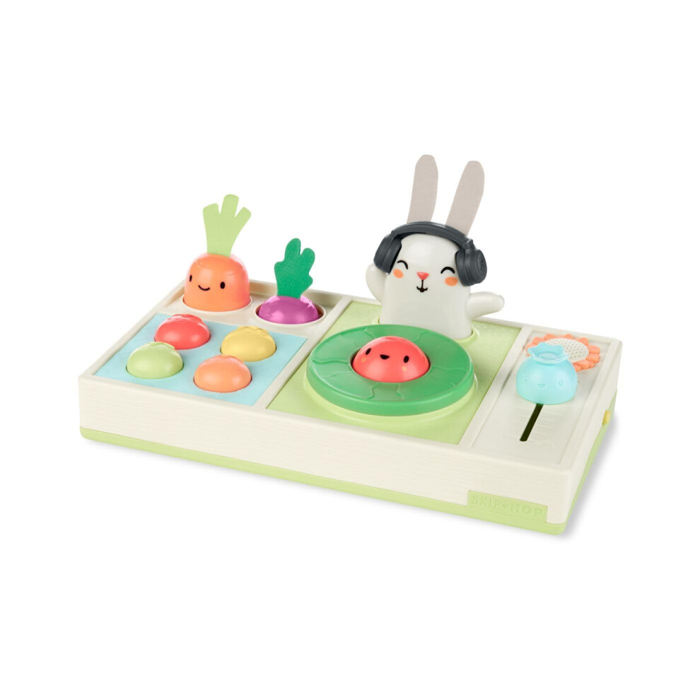 Skip Hop Baby Musical DJ Set Toy with Lights  Songs  Sound Effects  and Soft Textures  Farmstand Let The Beet Drop DJ Set