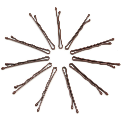 Dofash 100 Τεμ Καφέ Συσκευές Μαλλιών 3.5Cm/1.38" με Δώρο Για Κορίτσια 1