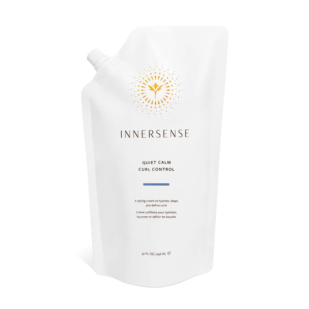 Photos - Hair Product INNERSENSE Organic Beauty - Natural Quiet Calm Curl Control | Non-Toxic Cruelty-Free Clean Haircare (Refill Pouch 32 fl oz |