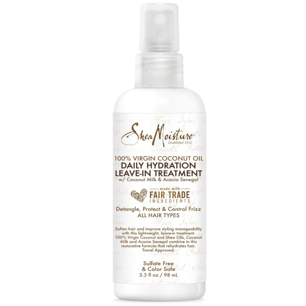 Shea Moisture  100% Virgin Coconut Oil Daily Hydration Leave In Treatment  3.3 Ounce