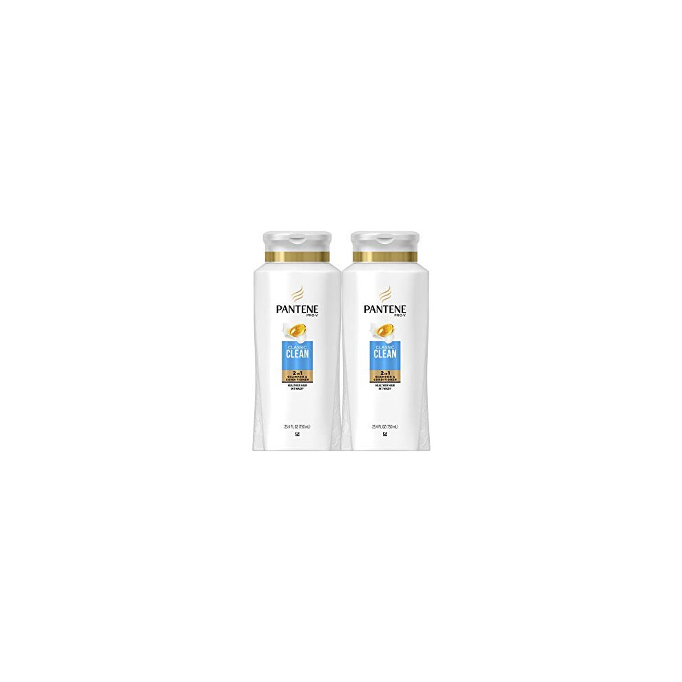 Pantene  Shampoo and Conditioner 2 in 1  Pro-V Classic Clean  25.4 Fl Oz  Pack of 2