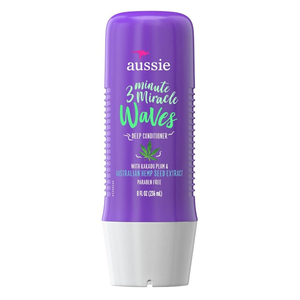 Aussie 3 Minute Miracle Waves Deep Conditioner 8 Ounce (236ml)