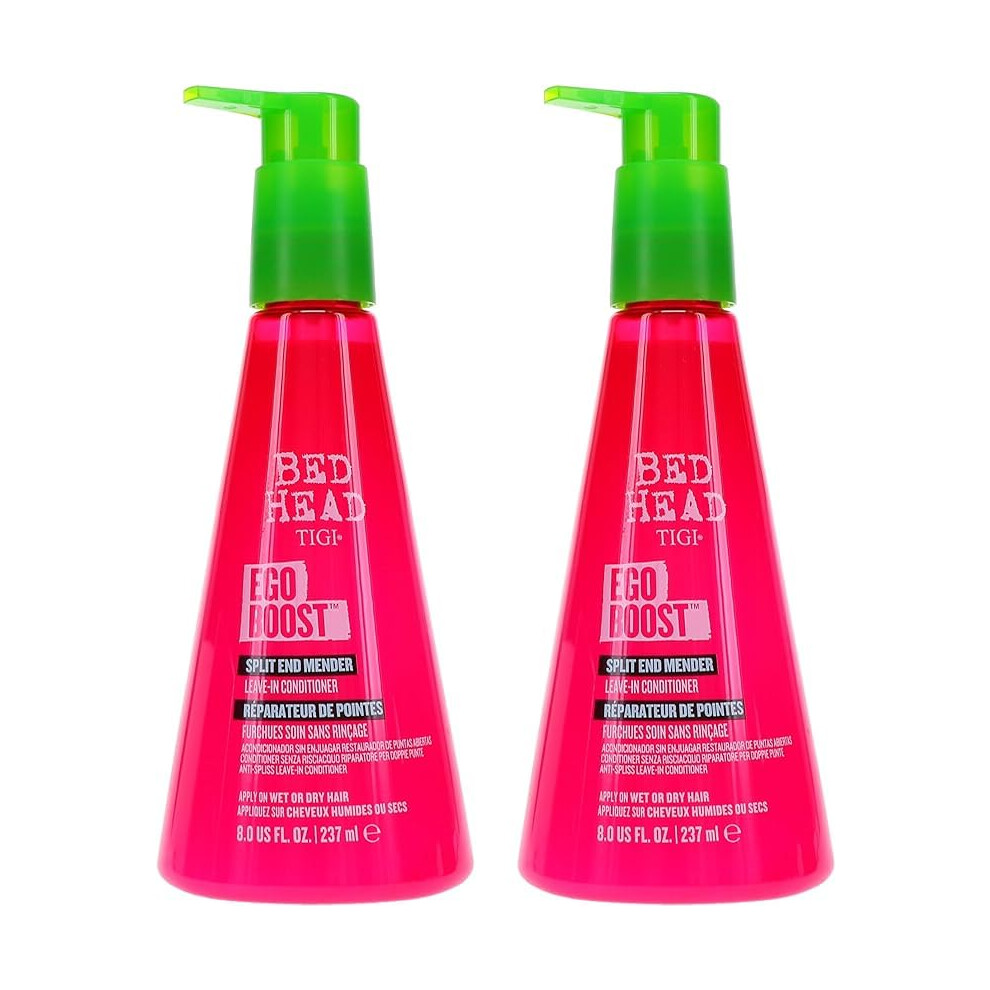 Bed Head by TIGI Ego Boost Split End Mender & Leave-In Conditioner  8 oz (2 Pack)  For Split End Control - For All Hair Types - Premium Hair