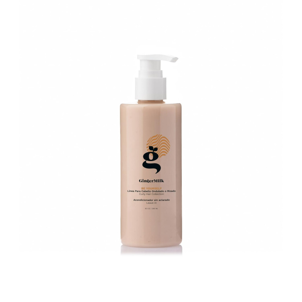 Ginger Milk Leave-in Conditioner for Curly  Wavy  and Coily Hair | Hydrates  Nourishes and strengthens | Be Yourself 8.5 oz