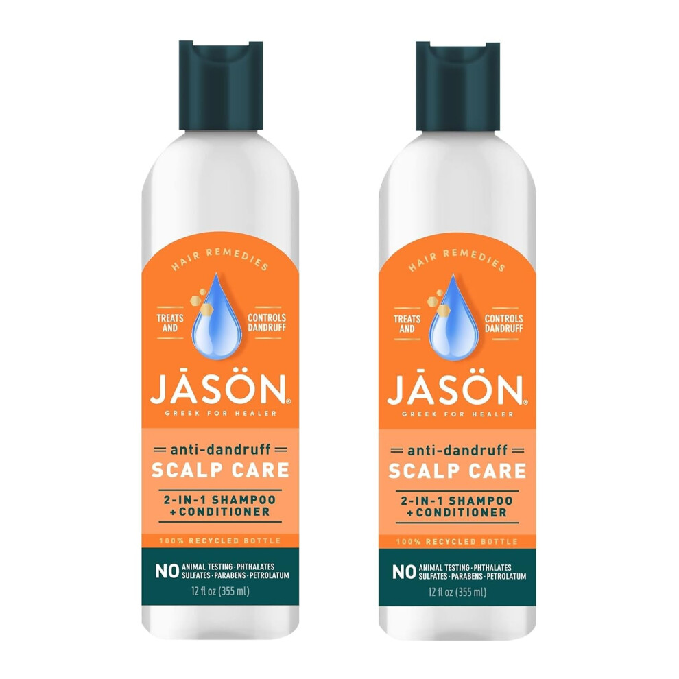 JASON Dandruff Relief Treatment 2-in-1 Shampoo & Conditioner  12 Fl Oz (Pack of 2)