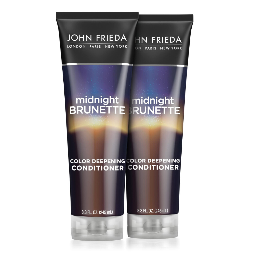 John Frieda Brilliant Brunette Conditioner  Visibly Deeper Color with Evening Primrose Oil  Infused with Cocoa  8.3 Ounce (Pack of 2)