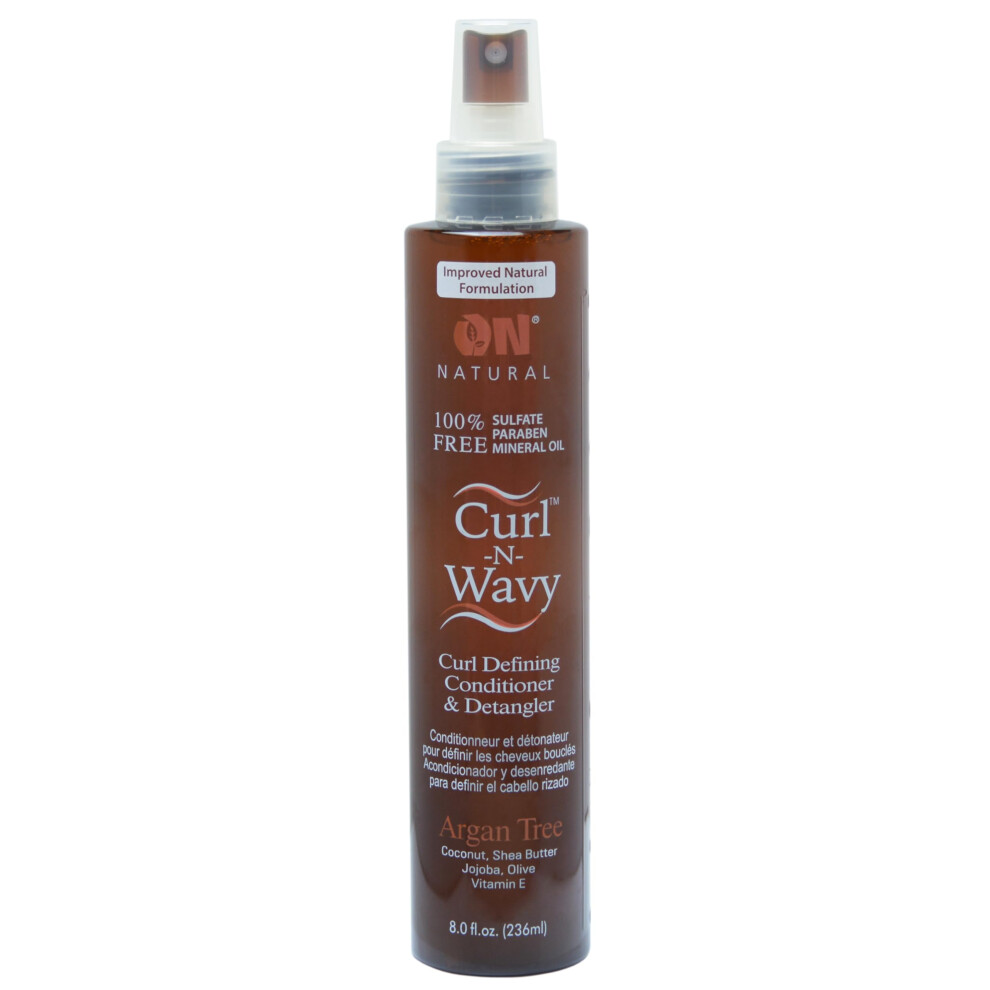 On Natural On Curl & Wavy Curl Defining Conditioner & Detangler  Argan Tree  8oz  8 Oz