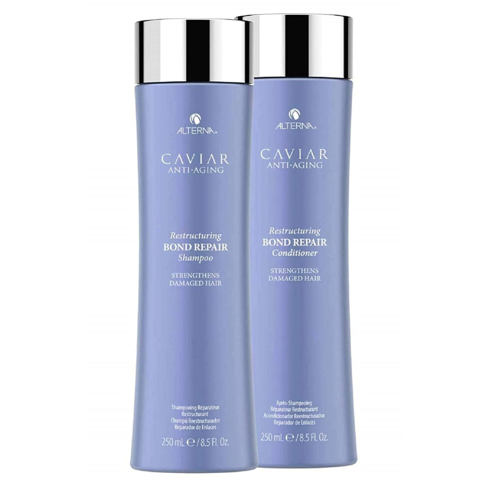 Alterna Caviar Anti-Aging Restructuring Bond Repair Shampoo/ Conditoner Set  8.5 Fl Oz (Pack of 2)