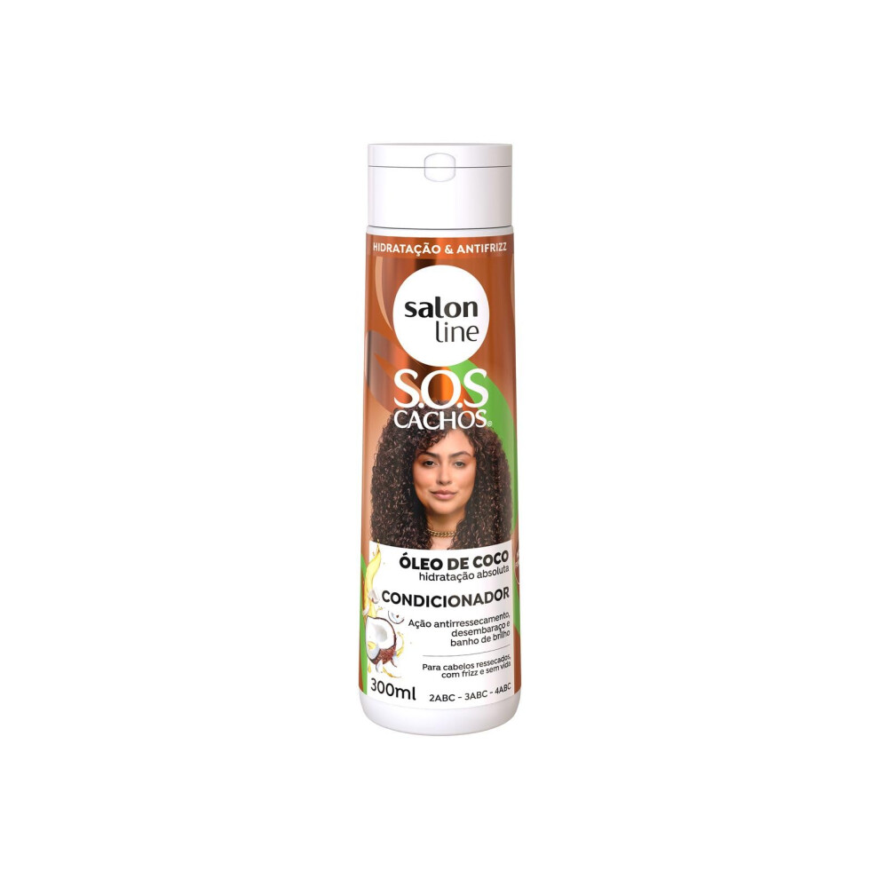 Salon Line Linha Tratamento (Sos Cachos) - Condicionador Coco 300 Ml - (Salon Line Treatment (Sos Curls) Collection - Coconut Conditioner 10.14 Fl Oz)