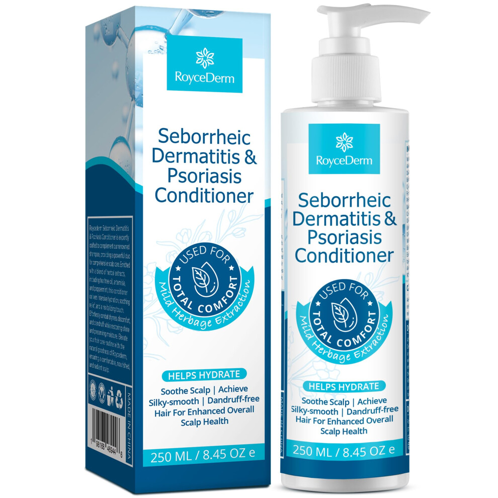 Roycederm Seborrheic Dermatitis Psoriasis Conditioner: Scalp Treatment For Folliculitis Psoriasis Dry Itchy Scalp Oily Hair - Dandruff Condi