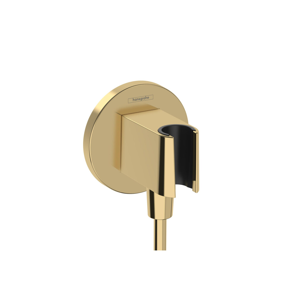 hansgrohe Handheld Shower Wall Outlet 1/2-inch Thread Connection in Polished Gold Optic  26888991