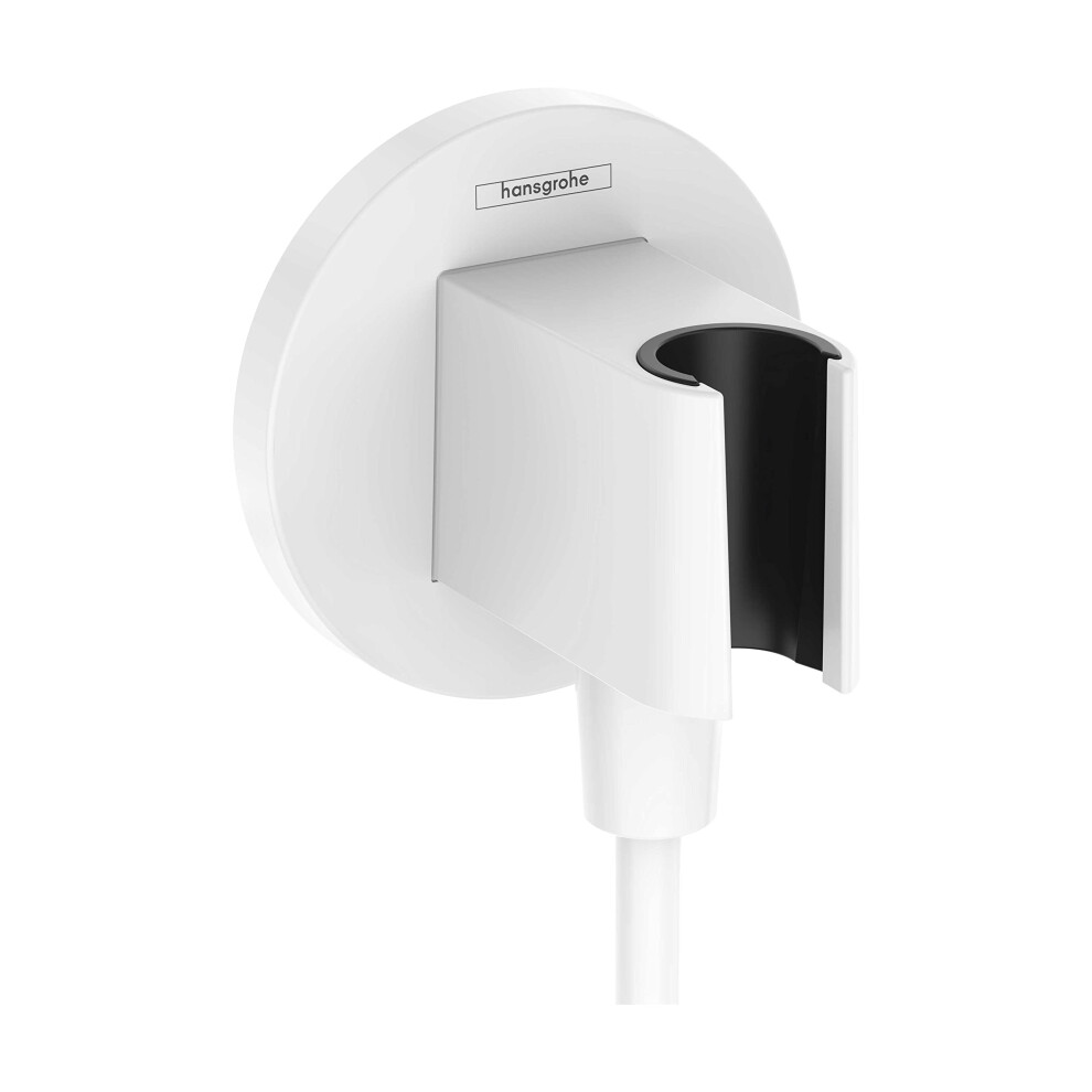 hansgrohe Handheld Shower Wall Outlet 1/2-inch Thread Connection in Matte White  26888701