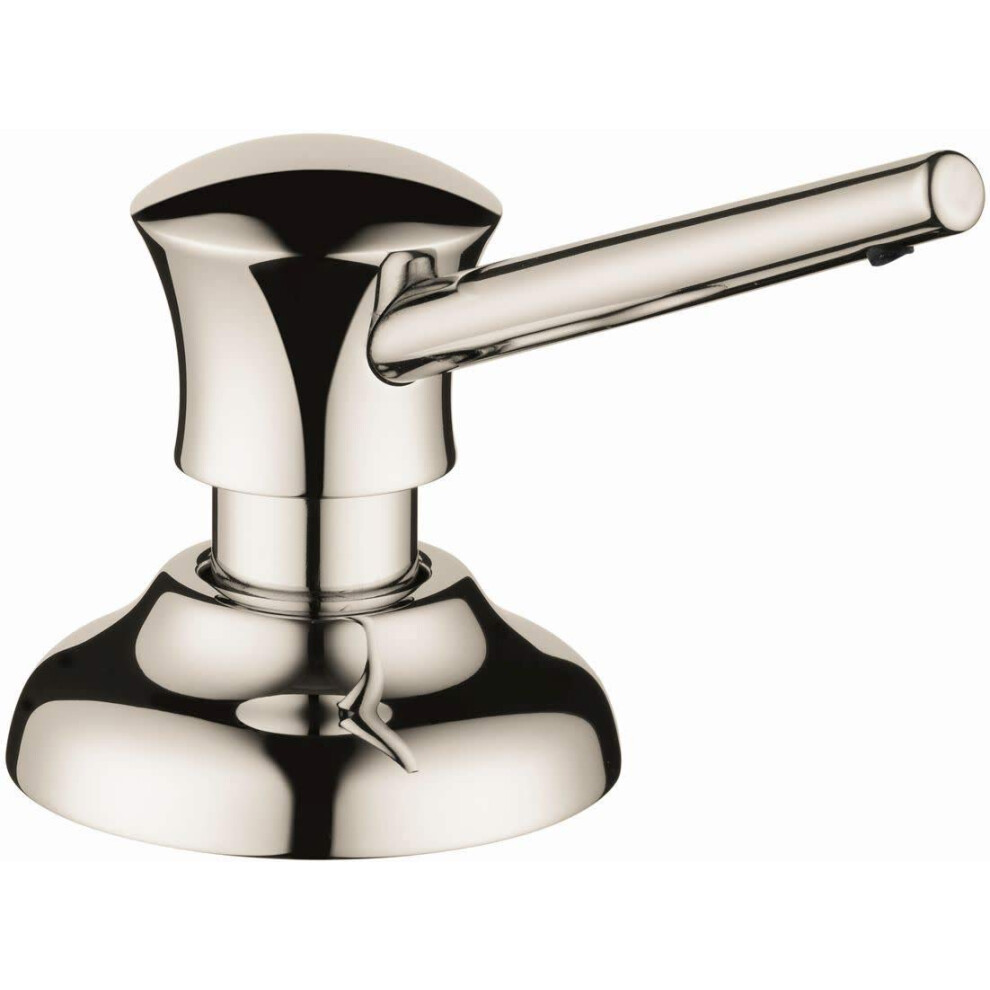 hansgrohe Bath and Kitchen Sink Soap Dispenser  Traditional Premium 2-inch  Classic Soap Dispenser in Polished Nickel  04540830