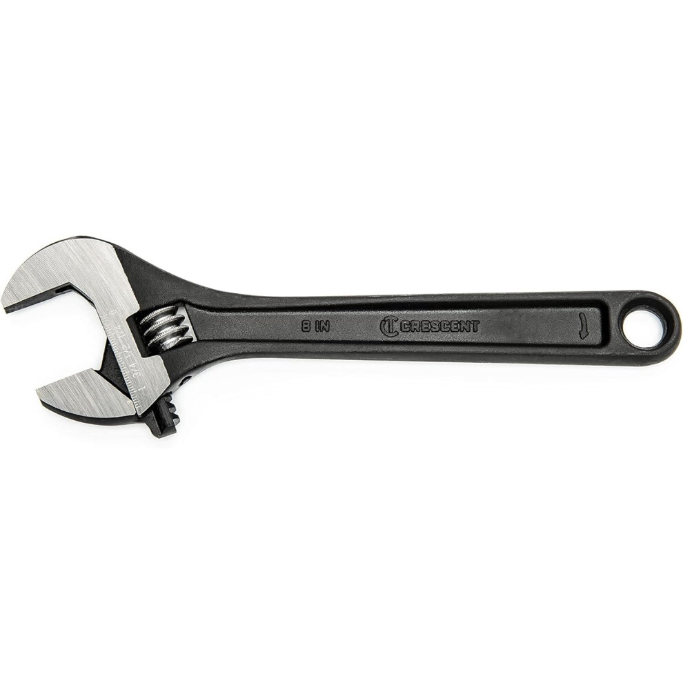 Crescent 8"" Adjustable Black Oxide Wrench  Bagged - AT28BK