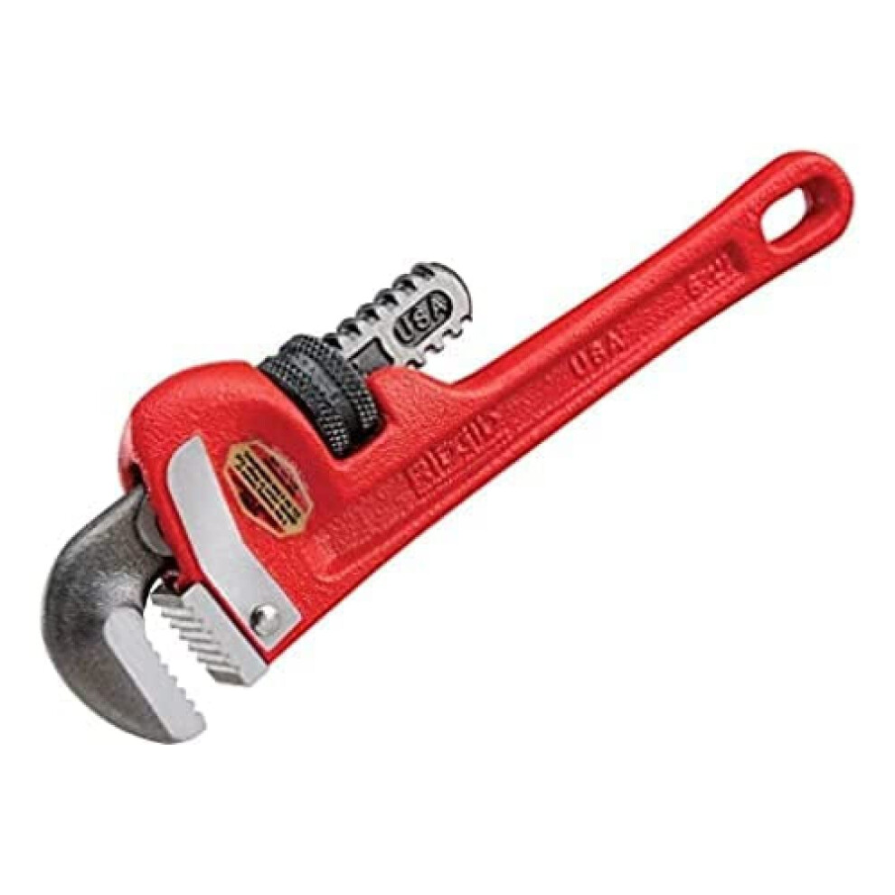 RIDGID 31020 Model 14 Heavy-Duty Straight Pipe Wrench  14-inch Plumbing Wrench  Red  Small