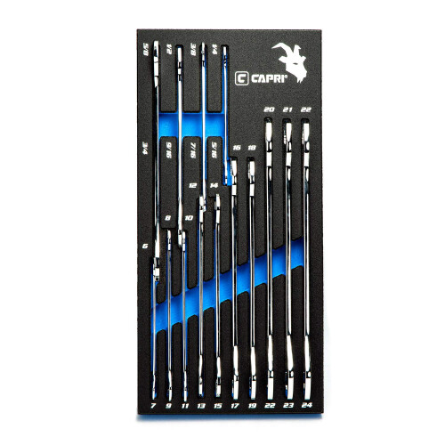 Capri Tools Super-Thin Open End Wrench Set (Master Set)  CP11850-14MST  Silver