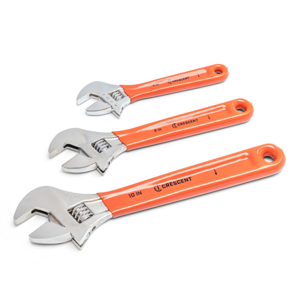 Crescent 3 Piece Adjustable Cushion Grip Wrench Set | 6""  8"" & 10"" | AC26810CV