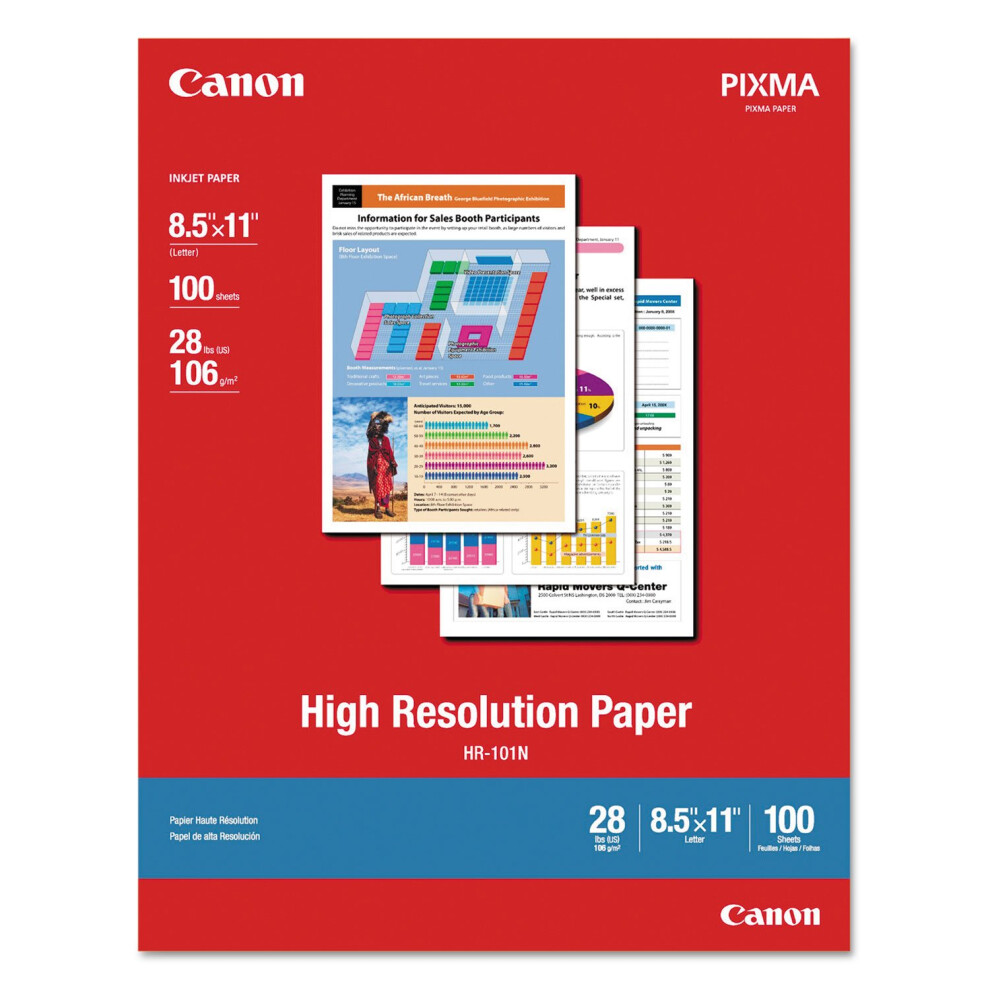 Canon HR-101 High Resolution Paper for Bubble Jet Printers (1033A011  100-Sheets)