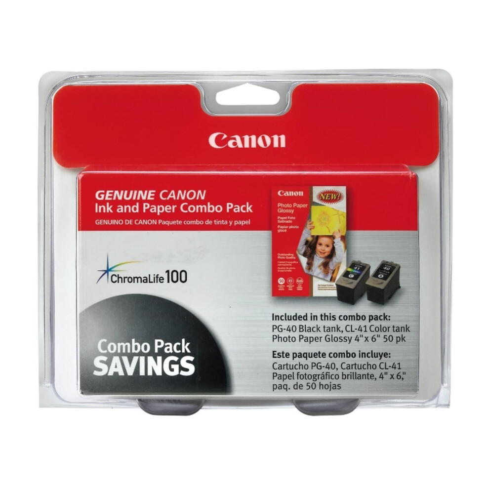 Canon PG-40/CL-41 with Photo Paper  50 Sheets Compatible to iP2600  iP1800  iP1700  iP1600  MX310  and MX300