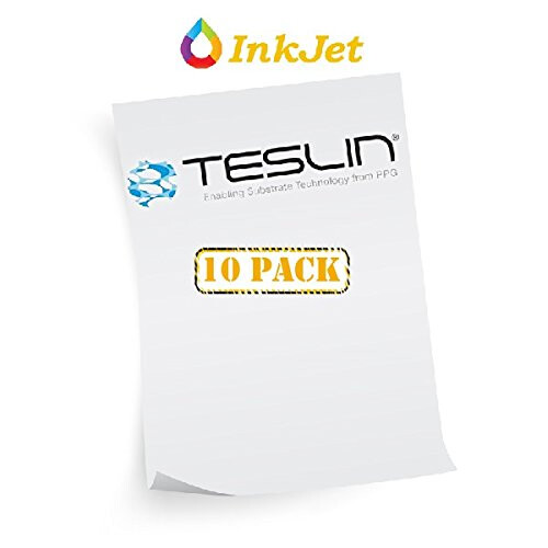 Teslin Συνθετικό Χαρτί - για Εκτυπωτές Inkjet - Αδιάβροχο - Ολόκληρο Φύλλο 10 Mil | Πακέτο 10