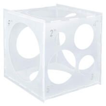 Auihiay 2-10 Inch Collapsible Plastic Balloon Sizer Box Cube Balloon Size Measurement Tool for Balloon Decorations Balloon Arches Balloon Columns