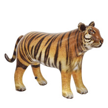 Jet Creations 40"" Long Inflatable Tiger Toy Orange-Yellow with Black Stripes Realistic Jungle Animal Figure Perfect for Pool Fun Home D