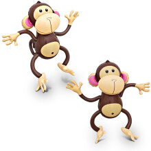 4E's nyhed oppustelige aber (2 pakke) 27 tommer store aber gummib?de til jungleindretning Safari Jungle F?dselsdagspynt B?rn Dyrefestartikler Bab