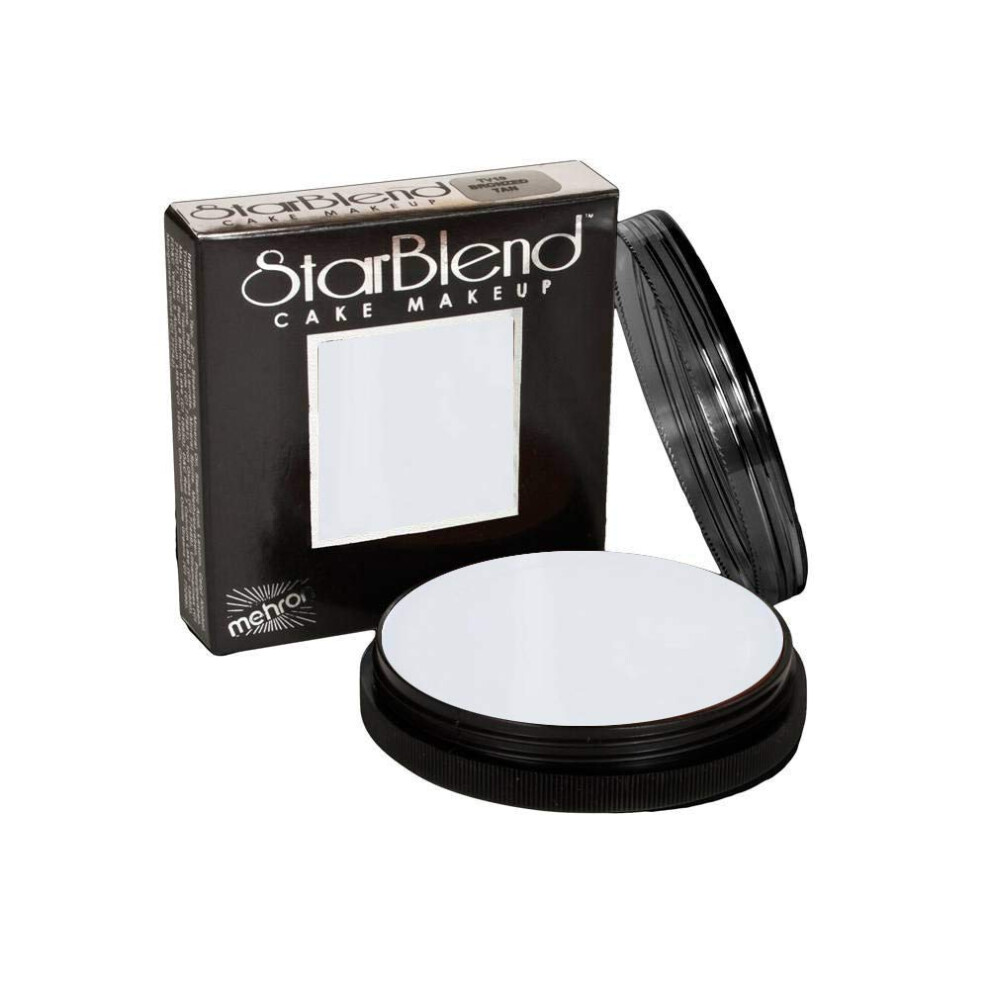 Mehron Makeup StarBlend Cake Makeup | Wet/Dry Pressed Powder Face Makeup | Powder Foundation | Moonlight White Face Paint & Body Paint 2 oz