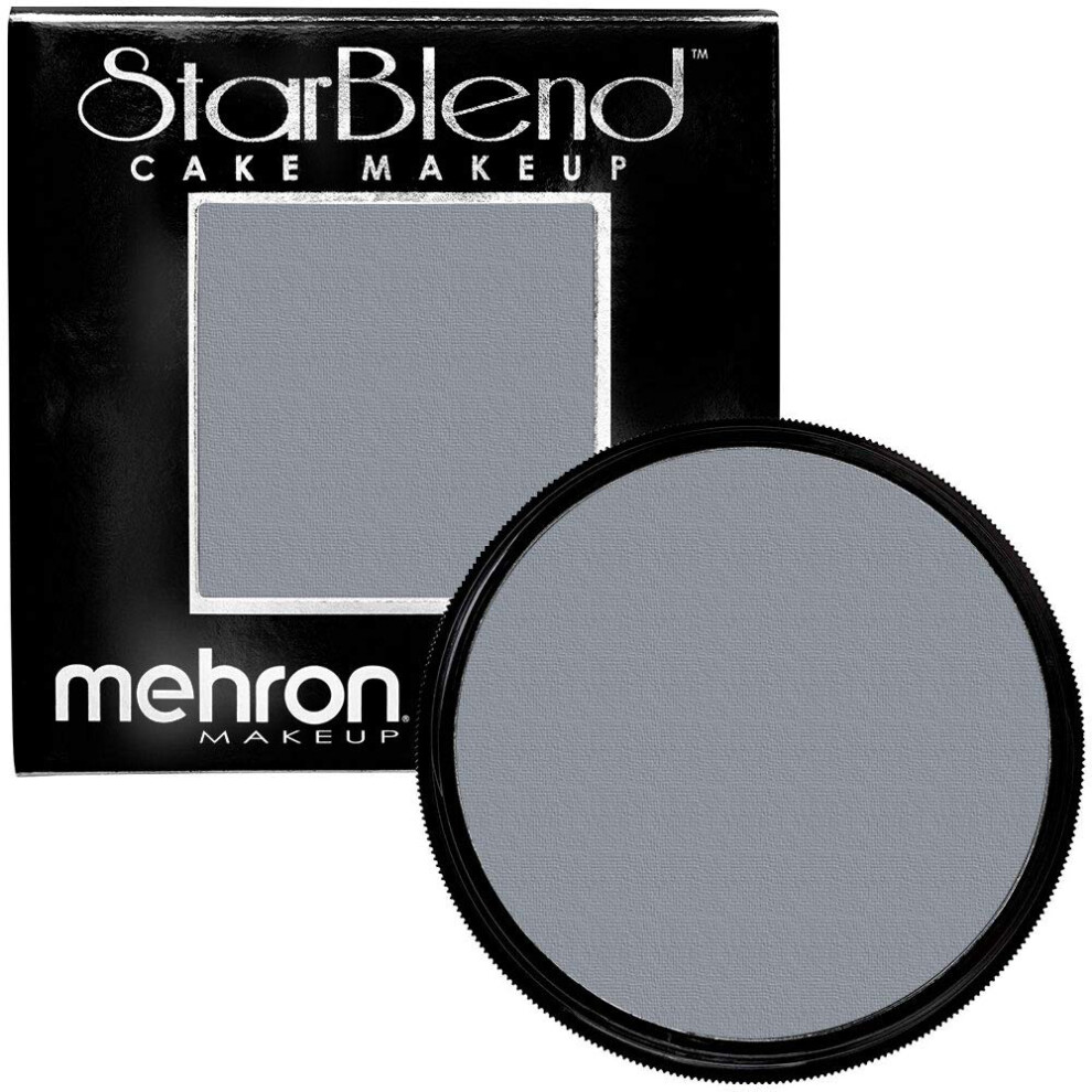 Mehron Makeup StarBlend Cake Makeup | Wet/Dry Pressed Powder Face Makeup | Powder Foundation | Light Grey Face Paint & Body Paint 2 oz (56g)