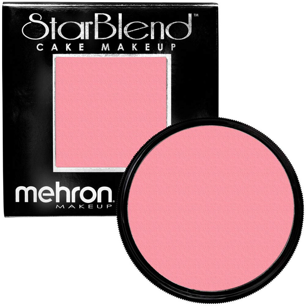 Mehron Makeup StarBlend Cake Makeup | Wet/Dry Pressed Powder Face Makeup | Powder Foundation | Pink Face Paint & Body Paint 2 oz (56g)