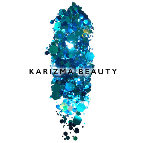 KARIZMA Λάμψη Γοργόνας. 10g Chunky Glitter για Πρόσωπο, Μαλλιά, Μάτια, Σώμα 1