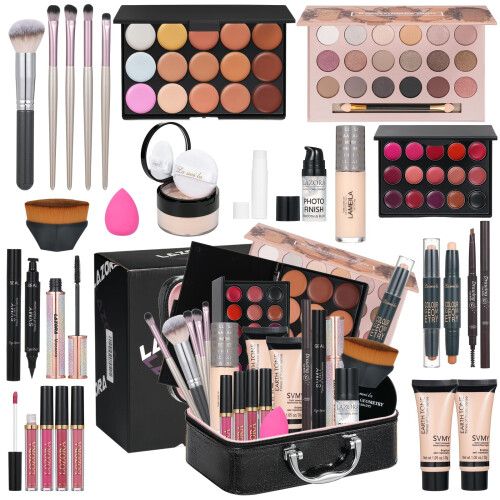 All in One Makeup Kit Makeup Kit for Women Full Kit Makeup Set Multipurpose Bundle Holiday Gift Box Essential Starter Bundle Include Full Ma