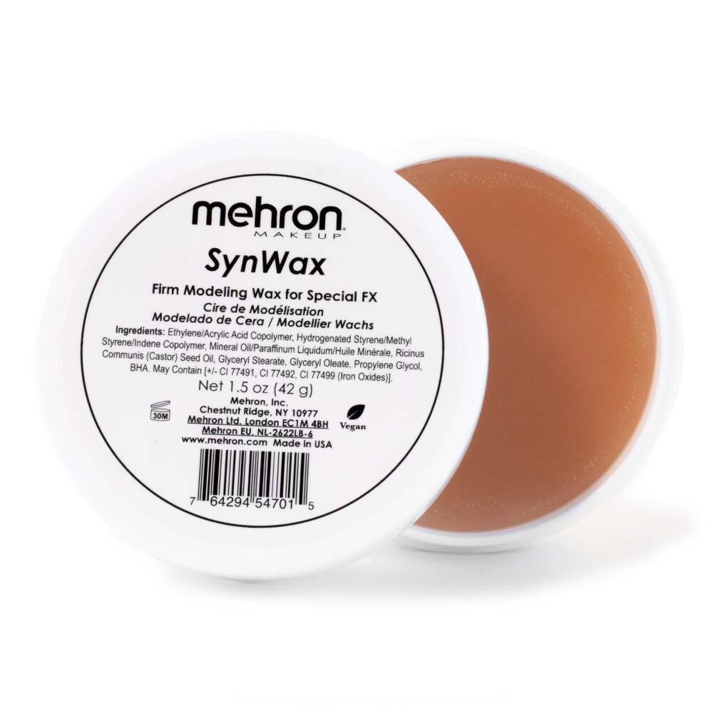 Mehron Makeup SynWax | Firm Modeling Wax for Special FX | Scar Wax SFX Makeup For Fake Scars  Fake Wounds  & Halloween Effects 0.4 Oz (11 g)