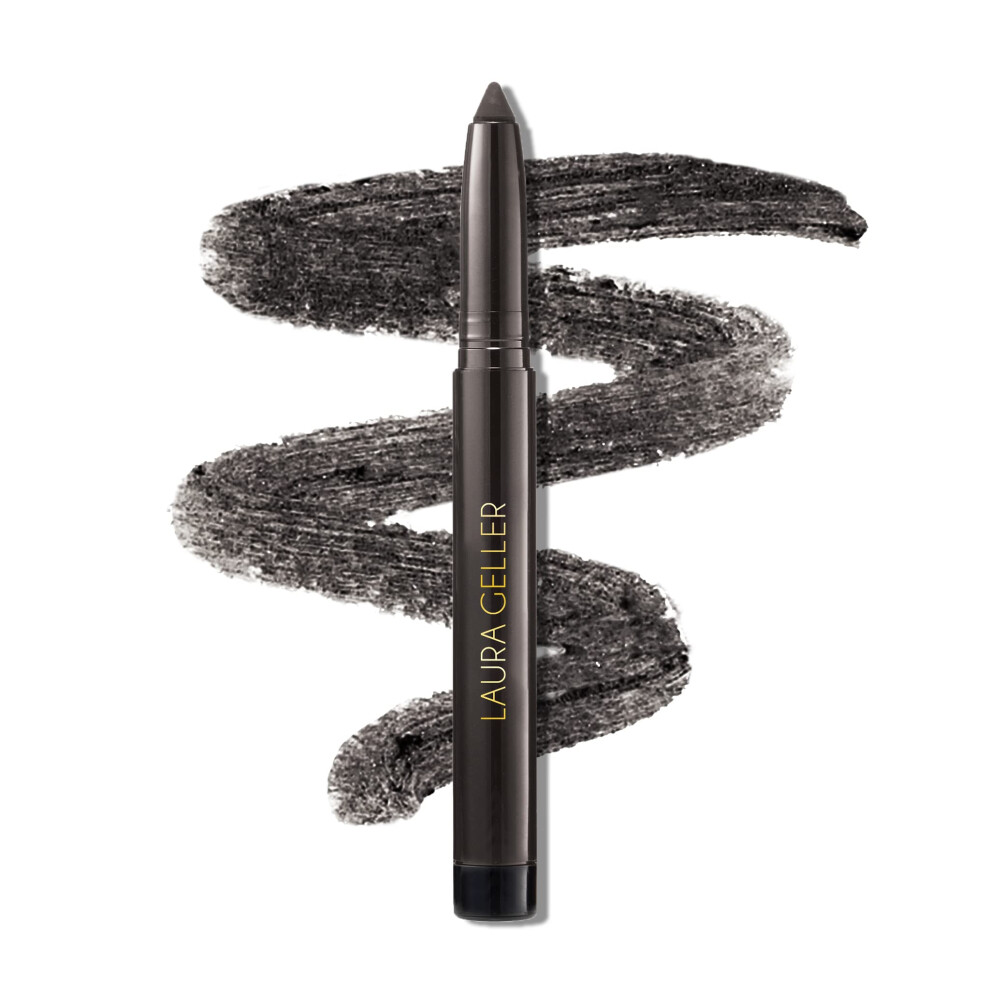 LAURA GELLER NEW YORK Kajal Longwear Kohl Eyeliner Pencil - Deep Charcoal Kohl - Caffeine and Vitamin E - Smooth & Blendable Liner - Built-I