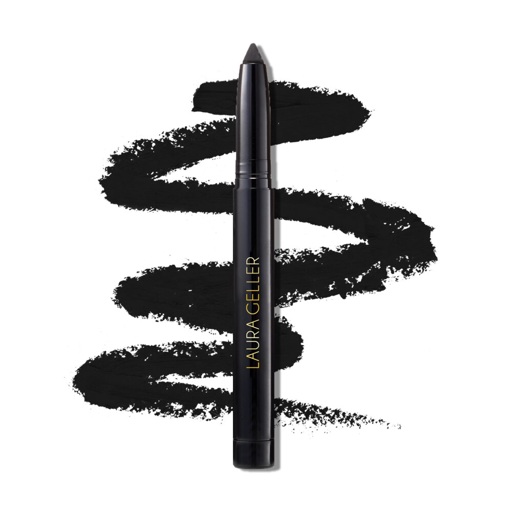 LAURA GELLER NEW YORK Kajal Longwear Kohl Eyeliner Pencil with Caffeine  Smooth & Blendable Makeup  Deep Black