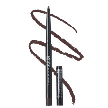 KISS NEW YORK Pro Intense Gel Eyeliner with Built-in Sharpener Waterproof Smudge-proof Long Lasting Gel Eyeliner Pencil (Dark Brown)