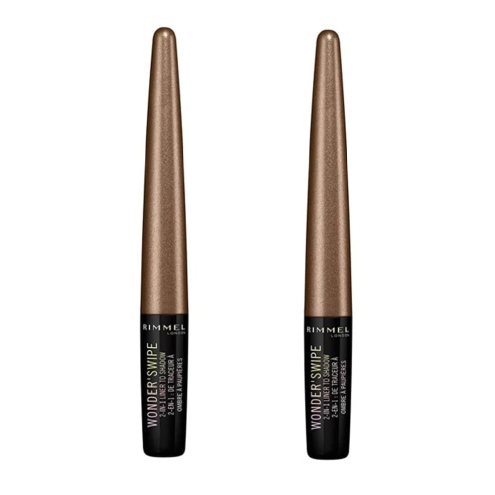 Pack of 2 Rimmel London Wonder Swipe 2-in-1 Liner to Shadow  Locked N' Loaded # 015