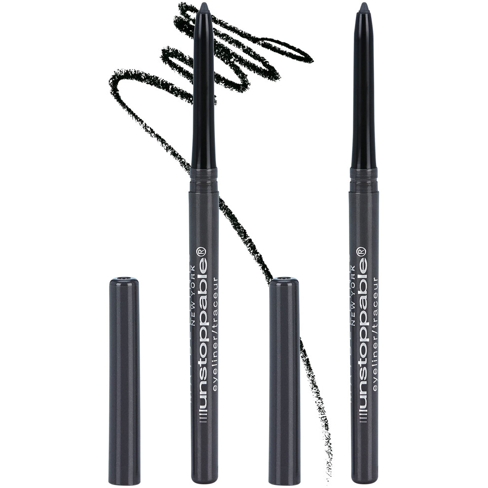 MAYBELLINE Unstoppable Mechanical Eyeliner Pencil  Easy to Apply  Smooth Glide  Up to 24 Hour Wear Pewter 0.02 oz