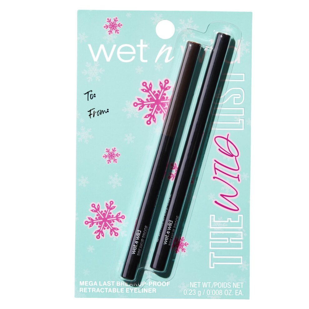 wet n wild The Wild List Breakup Proof Liner Duo | Blackest Black & Brown | Holiday Gift Set | Stocking Stuffers