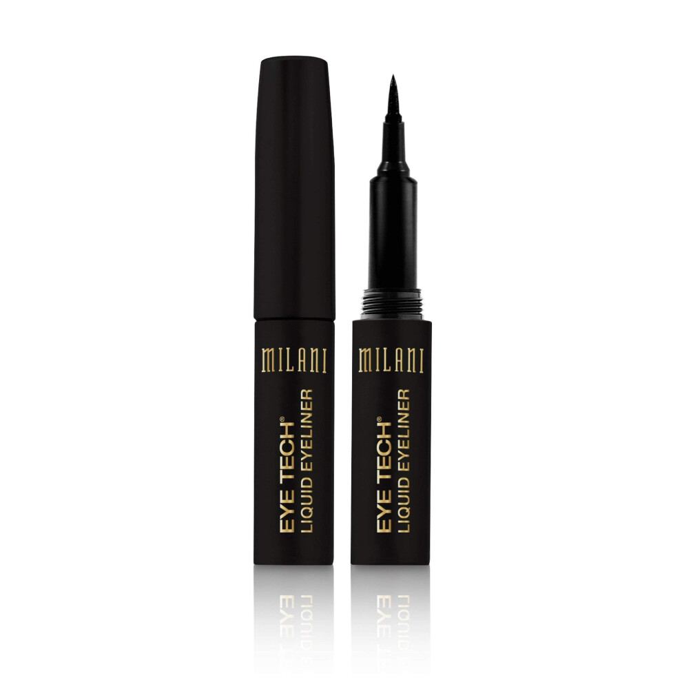 Milani Liquid Eyeliner  Black  0.02 Fl Oz - Vegan  Cruelty-Free Eye Defining Liner for Long-Lasting Wear