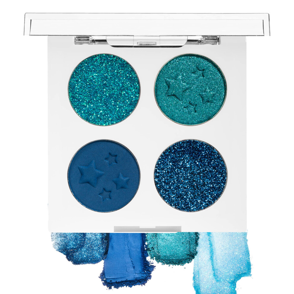 wet n wild Eyeshadow Fantasy Makers Fantasy Makers Pigment Palette  Metallic Shimmer Eye Makeup Blue Me Away 1230434