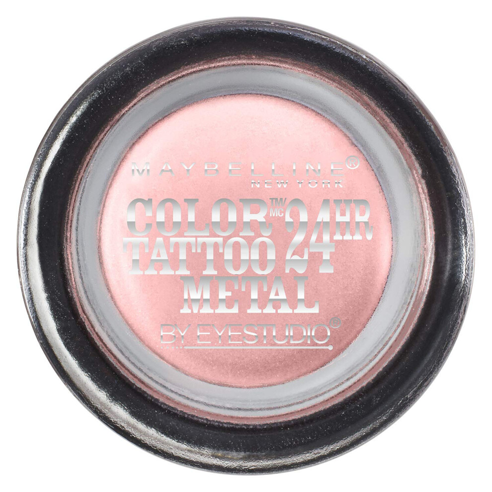 Maybelline New York Eyestudio ColorTattoo Metal 24HR Cream Gel Eyeshadow  Inked in Pink  0.14 Ounce (1 Count)