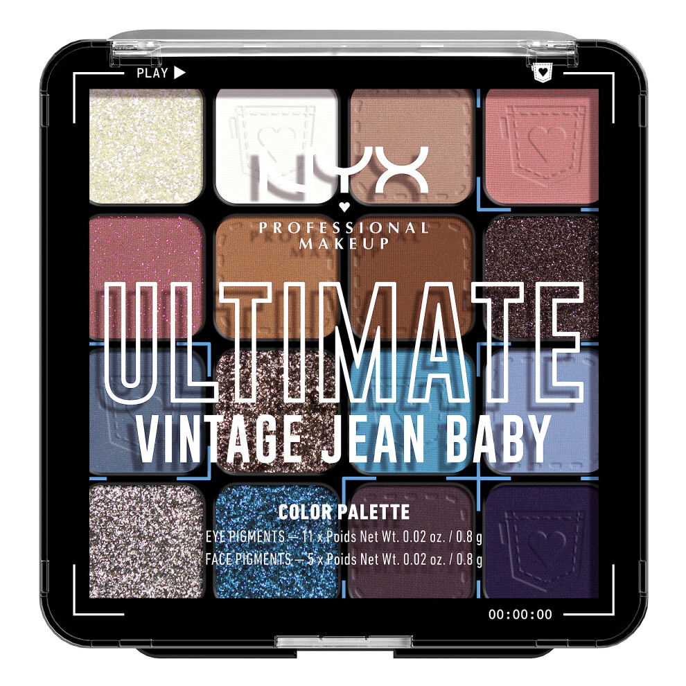 NYX PROFESSIONAL MAKEUP  Ultimate Shadow Palette  Eyeshadow Palette - Vintage Jean Baby