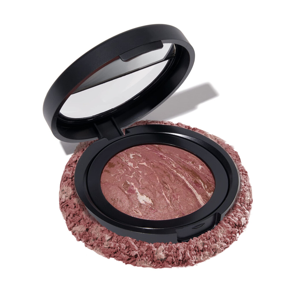 LAURA GELLER NEW YORK Baked Blush-n-Brighten Marbleized Blush- Down to Earth Creamy Lightweight Natural Finish