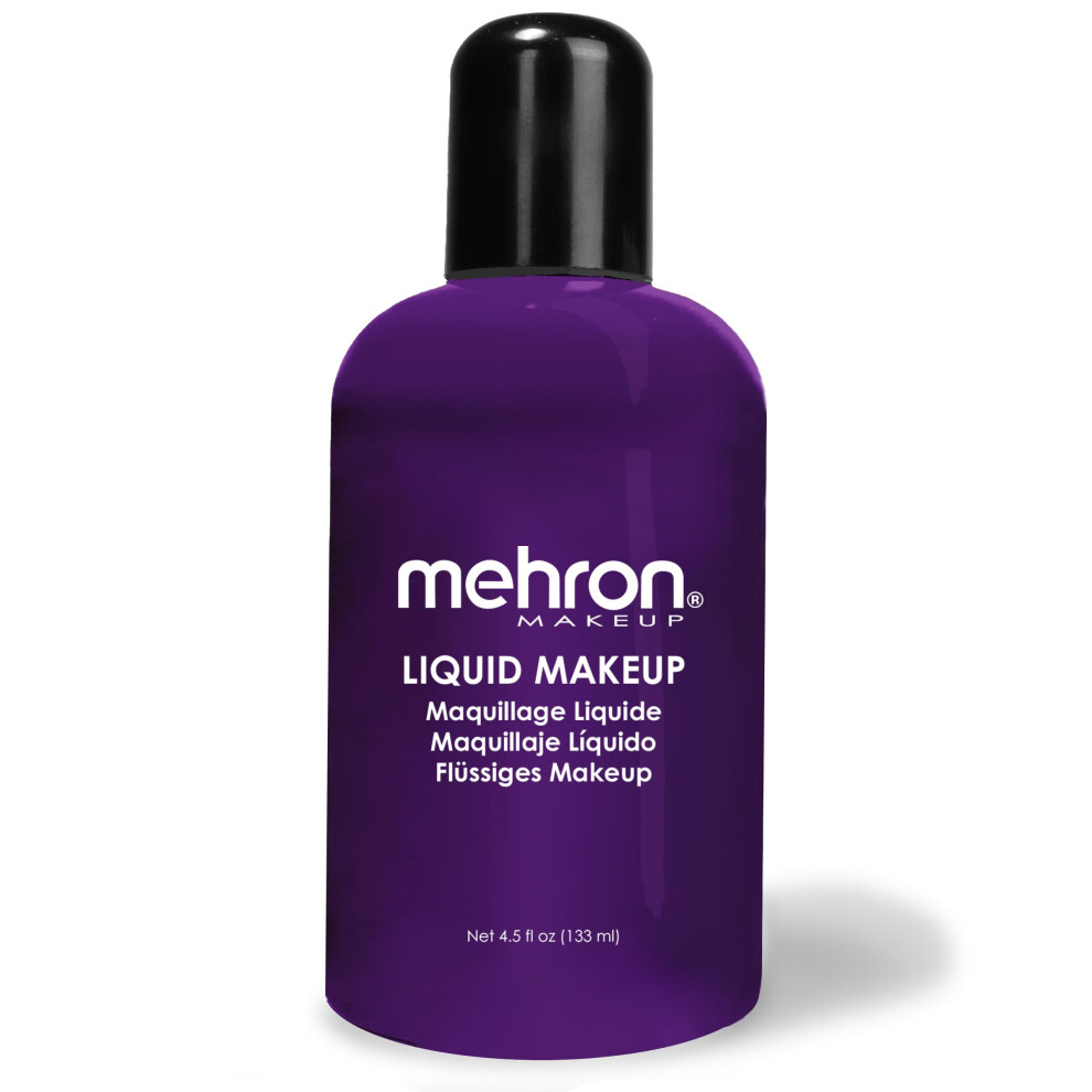 Mehron Makeup Liquid Makeup | Face Paint and Body Paint Perfect for Halloween  Cosplay I Air Brush Compatible Body Paint 4.5 oz (133 ml) (PU