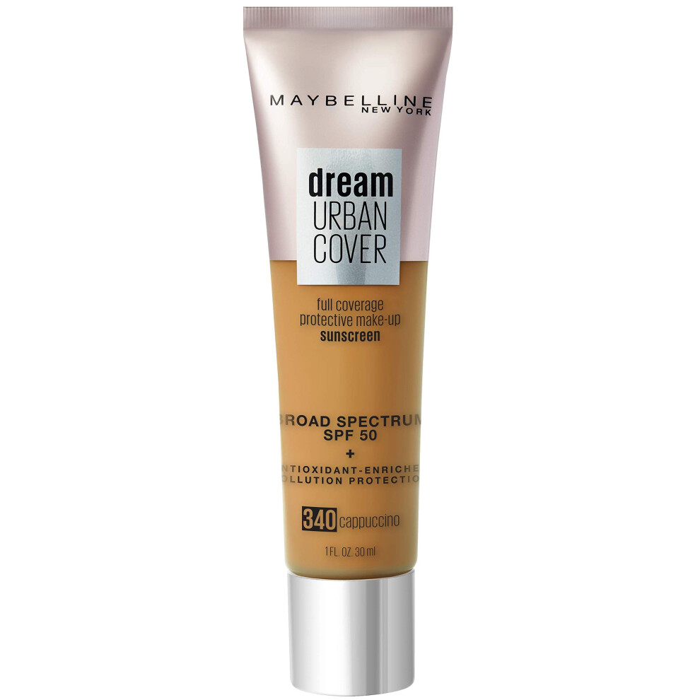 Maybelline Dream Urban Cover Flawless Coverage Foundation Makeup  SPF 50  Cappuccino